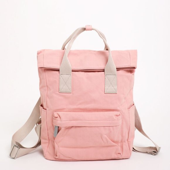 Pink fabric backpack main image 4